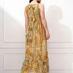 Vishudh Women Ethnic Motifs Printed Fit and Flare Dress image 2