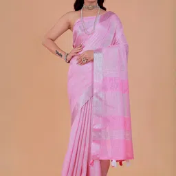 NEGRONI Woven Design Zari Khadi Saree-picture-38
