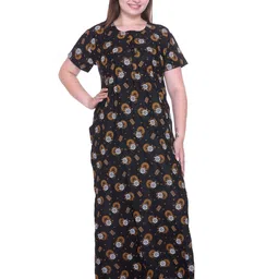 FIRST SLEEP Printed Maxi Nightdress-image-43