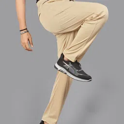 ISUEL FAB Men Cream Lyocell Running Track Pants image 4