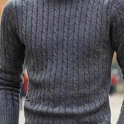 HERE&NOW Self Design Long Sleeves Turtle Neck Pullover image 4