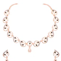 Anouk Gold-Plated Artificial Stones Studded Necklace And Earrings image 3