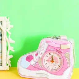 YK Pink Shoe Pattern Coin Bank with Alarm Clock 1PC-picture-55