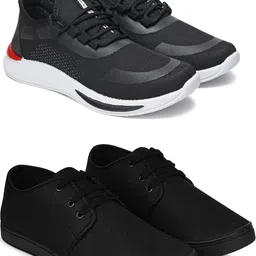 Free Kicks Men Black Mesh Marking Running Sports Shoes-image-14
