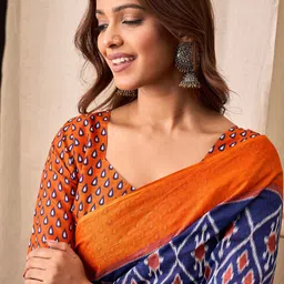 BerMondsey Kalamkari Pure Cotton Block Print Saree image 4