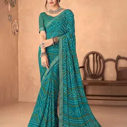 Reboot Fashions Bandhani Pure Chiffon Bandhani Saree-picture-40