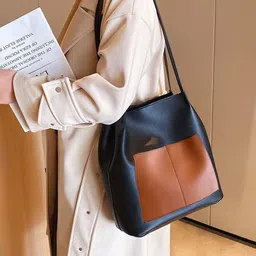 CLASSY WOMEN PU Shopper Tote Bag image 3