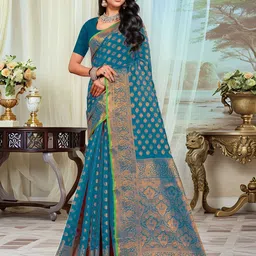 Anouk Rustic Woven Design Zari Banarasi Saree-picture-24