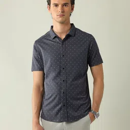 AD By Arvind Slim Fit Micro Ditsy Printed Opaque Cotton Casual Shirt image 2