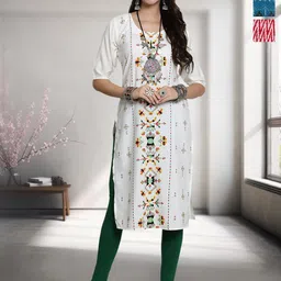 anouk rustic HERE&NOW Selection Of 3 Floral Printed Round Neck Straight Kurta-picture-10