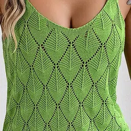StyleCast x Revolte Green Scoop Neck Sleeveless Tank Top image 3