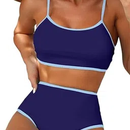 Dream of style Shoulder Strap Neck Swim Bikini Set Swimwear image 4