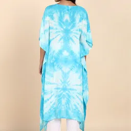 CORSICA Tie and Dye Dyed Kimono Sleeve Kaftan Midi Dress image 4