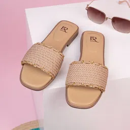 13 Reasons Women Chain-Trim Textured Open Toe Flats-picture-29