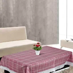 Kuber Industries Pink Geometric Printed Anti-Skid 4-Seater Table Cover-picture-12