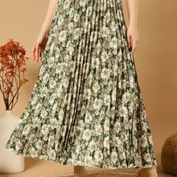 ZWERLON Printed A-Line Maxi Skirt image 1