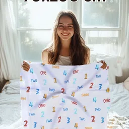 BAESD Set Of 2 Printed Organic Cotton Soft Baby Towels image 3