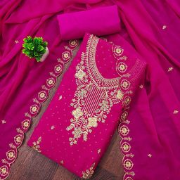 LeeliPeeri Designer Embroidered Unstitched Dress Material-picture-37