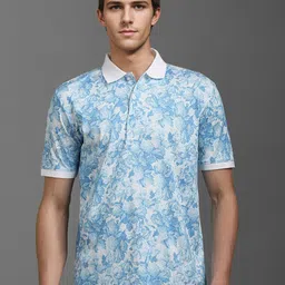 Louis Philippe Sport Men Floral Printed Polo Collar T-shirt image 1