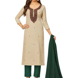 Vrinde Women Embroidered Unstitched Dress Material-image-73