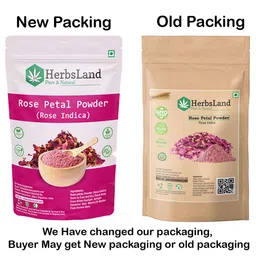 HerbsLand  Set Of 4 Pure Rose Petal Powder For Hydration & Skin Brightening - 100 g Each image 3
