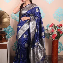 all about you Silk Blend Banarasi Saree image 5