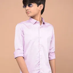 Crimsoune Club Boys Classic Slim Fit Opaque Casual Shirt-picture-48