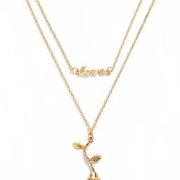 DressBerry Gold-Plated Layered Minimal Necklace-picture-16