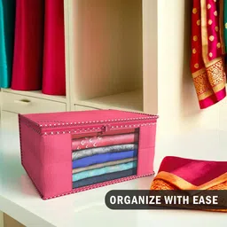 Kuber Industries Black & Pink  24 Pieces Checked Drawer Organiser image 3