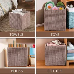 Aura Tan Foldable Storage Box With Carry Handle 27 L image 5