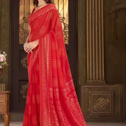 Garden Vareli Ethnic Motifs Pure Georgette Saree image 4