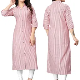 MANTRA DESIGNER Women Pink Khadi Kurtas-image-85