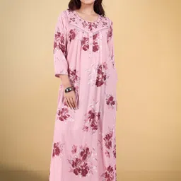 BellaMora Women Floral Printed Round Neck Maxi Nightdress-image-64