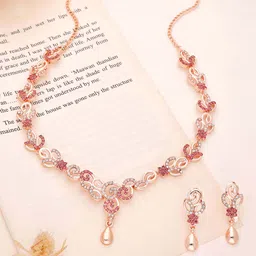 Anouk Gold-Plated Artificial Stones-Studded Necklace and Earrings-picture-54