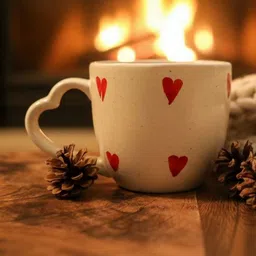 Bon Homey White Ceramic Glossy Cups Set of Cups and Mugs image 3