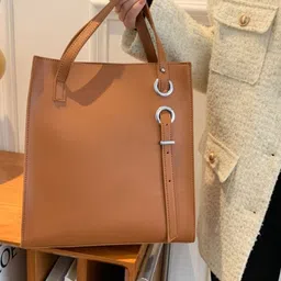 KPOP Women Solid Structured Shoulder Bag image 4