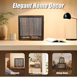 DALUCI Brown Money Saving Box with Counting Target Coin Bank Curio Showpiece image 3