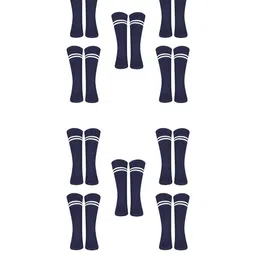 MUKHAKSH Navy Blue Cotton Socks-picture-26