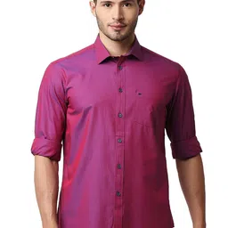 Basics Men Slim Fit Solid Pure Cotton Casual Shirt-image-26