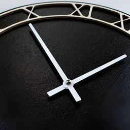 QEZNEF Black Traditional Wall Clock image 2
