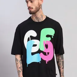 GRIFFEL Men Printed Drop-Shoulder Sleeves Ultralite T-shirt-picture-36