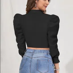 SZN Puff Sleeve Crop Top image 3