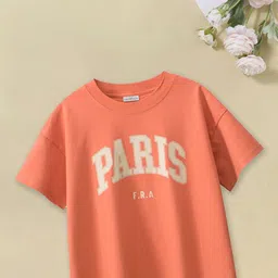 FOREVER FRIDAY Girls Typography Printed Round Neck Cotton Relaxed Fit T-shirt-picture-32