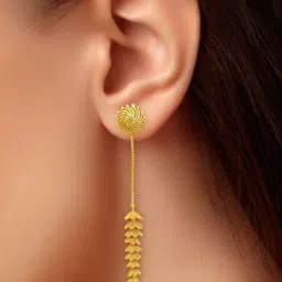 Luv Fashion Leaf Shaped Drop Earrings image 4