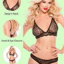 XENZA Self-Design Open Back Lace Baby Doll image 4