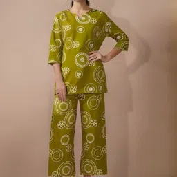 Anouk Rustic Women Ethnic Motifs Printed Regular Pure Cotton Kurta with Trousers-picture-16