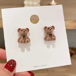 COLOUR OUR DREAMS Korean Teaddy Bear Shaped Studs image 1