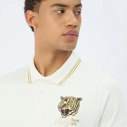 True Religion Men Graphic Printed Polo Collar Cotton Regular Fit T-shirt image 5