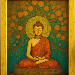 Sassyco Multicoloured & Brown MDF Religious Wall Paintings image 3