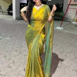 AWRIYA Embroidered Embellished Pure Chiffon Saree-image-86